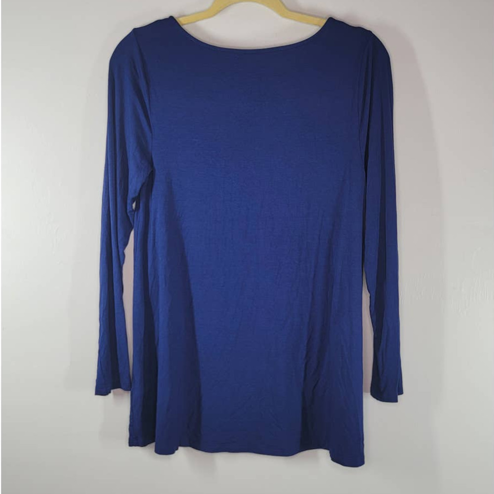 Soft Surroundings Basic Layering Tee Size S Super Soft Long Sleeve Stretch Blue - Picture 3 of 5